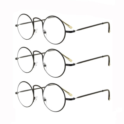 3 Pack Lightweight Round Metal Reading Glasses R15025eyekeeper.com