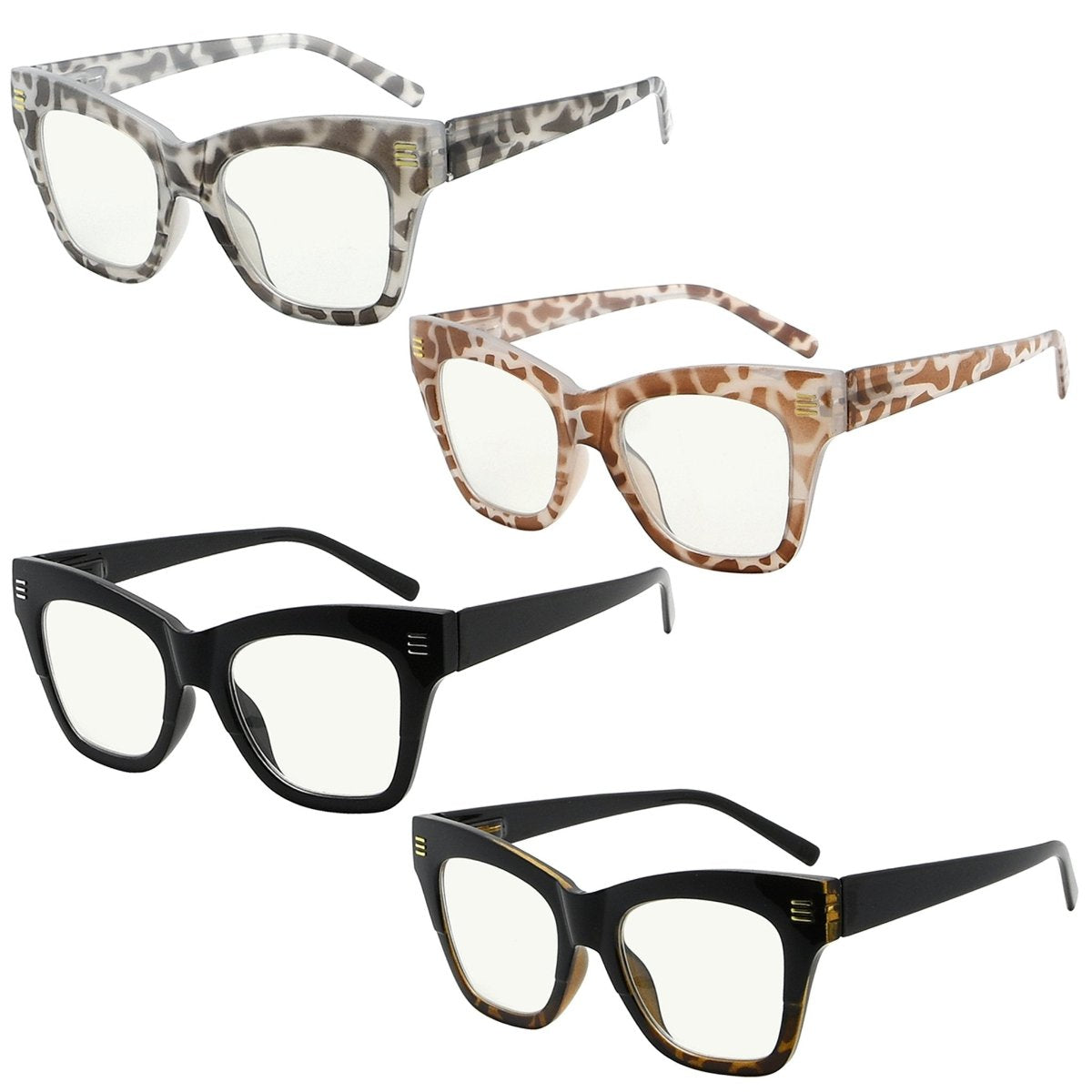 4 Pack Cat-eye Multifocal Readers for Women M2111