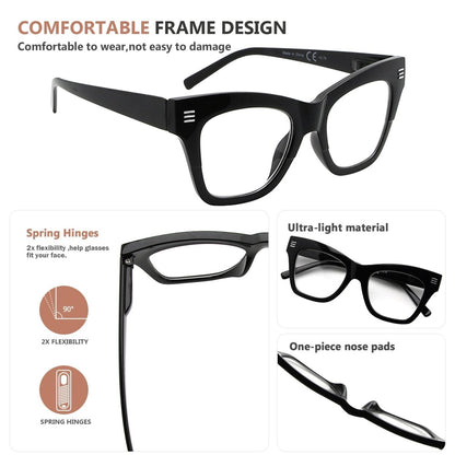 5 Pack Cat-eye Reading Glasses Stylish Readers Women R2111eyekeeper.com