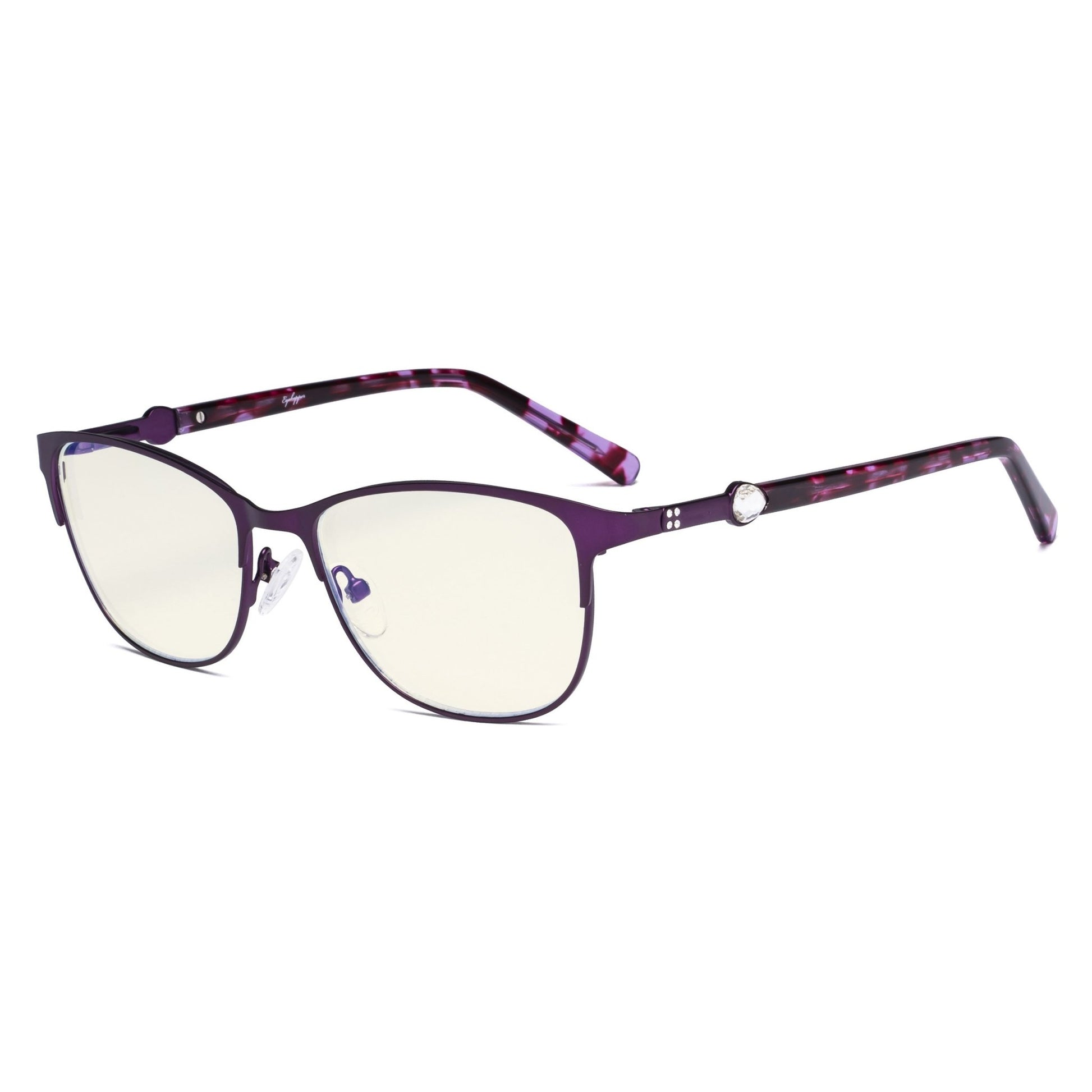 Blue Light Blocking Eyeglasses Purple LX19022-BB40