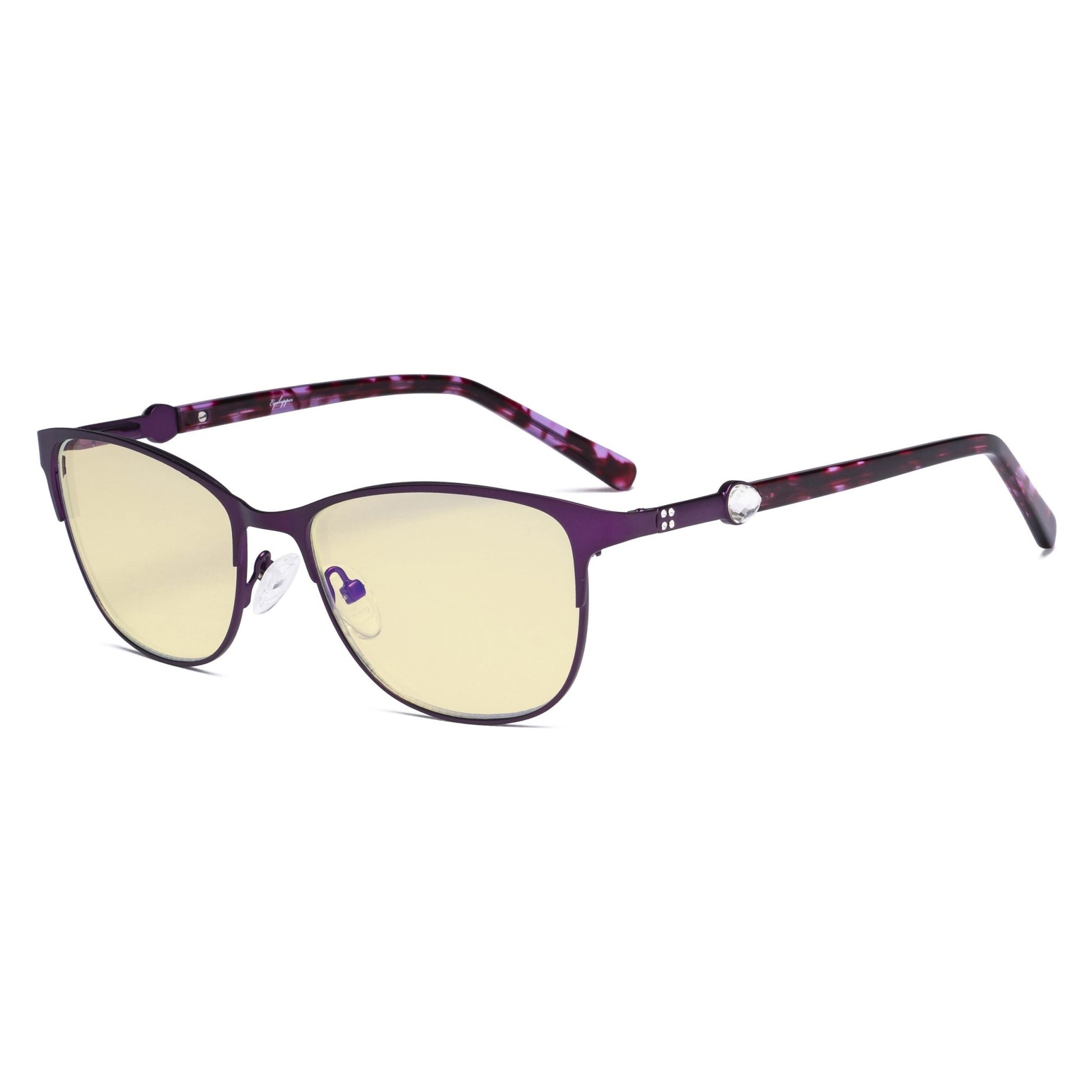 Blue Light Blocking Eyeglasses Purple LX19022-BB60