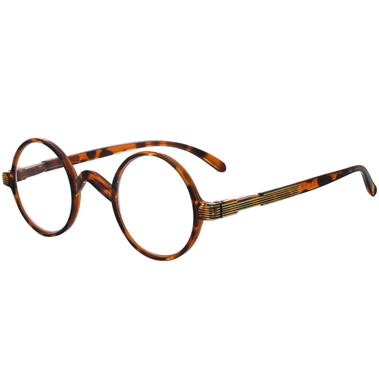 Round Vintage Style Reading Glasses Brown Tortoise