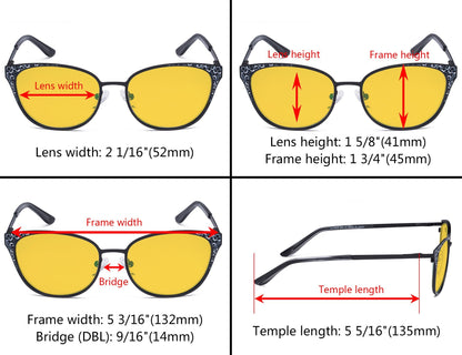 Computer Eyeglasses Dimension