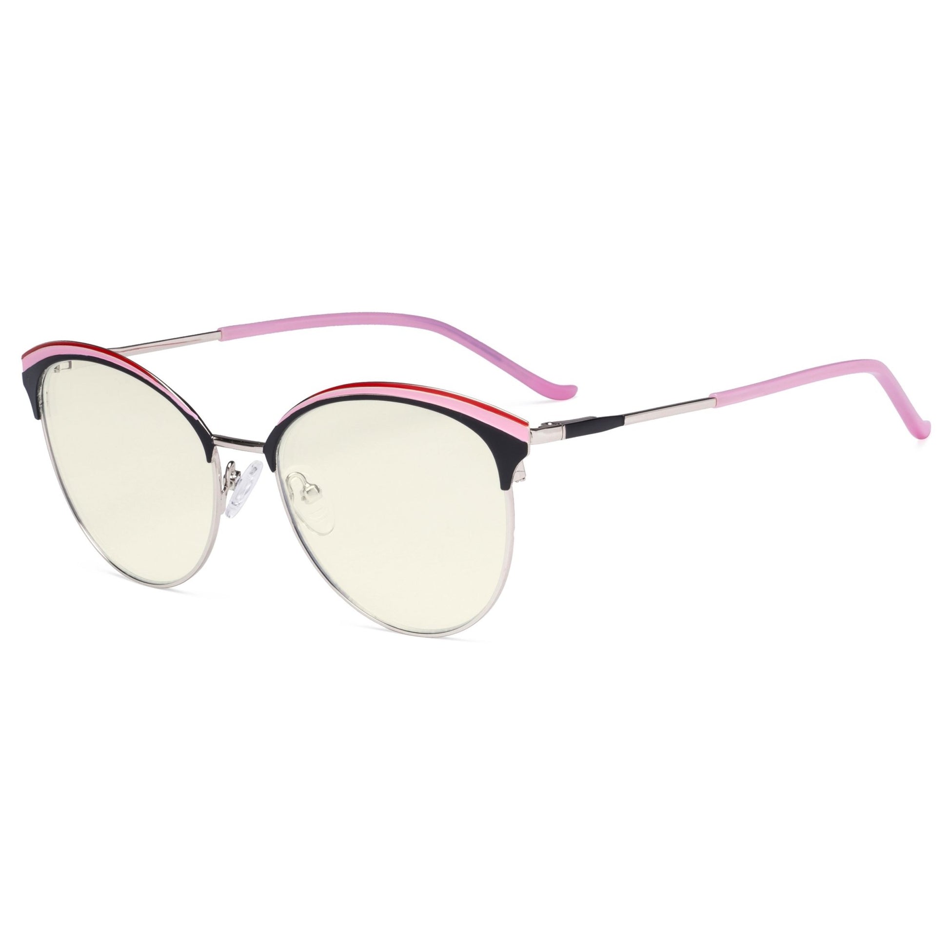 Semi-Rim Computer Eyeglasses Pink LX19030-BB40